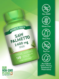 Thumbnail for Nature's Truth Saw Palmetto Extract | 120 Capsules | Non-GMO & Gluten Free Supplement