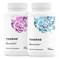 Thumbnail for THORNE - ResveraCel (60 Capsules) & Memoractiv (60 Capsules) Bundle - Supports Brain Health & Healthy Aging - Gluten, Dairy & Soy-Free