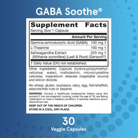 Thumbnail for Jarrow Formulas® GABA Soothe®, 3 Ingredient Dietary Supplement for Relaxation and Occasional Stress, 30 Veggie Capsules, 30 Day Supply