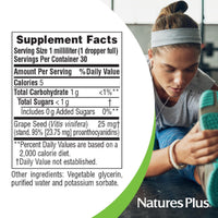 Thumbnail for NaturesPlus Herbal Actives Grape Seed 25 mg Liquid Suspension - Vegan Drops, 1 fl oz - Vegetarian, Gluten-Free - 30 Servings