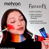 Thumbnail for Mehron Makeup Fantasy FX Cream Makeup | Water Based | Halloween | Ogre Green Face & Body Paint For Adults 1 fl oz (30ml) (OGRE GREEN)