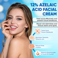 Thumbnail for AOBBIY Azelaic Acid Cream for Face: Redness-Soothing Azelaic Acid Facial Cream for Uneven Tone, Blemish-Prone Skin, Pore Care, and Skin Clarity Support, 4 oz