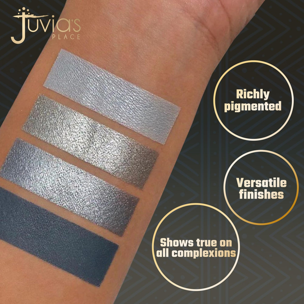 Juvia's Place Rebel Quad Grey Eyeshadow Palette - Professional Eye Makeup, Pigmented Eyeshadow Palette, Makeup Palette for Eye Color & Shine, Pressed Eyeshadow Cosmetics, Shades of 4, 1.0 Count