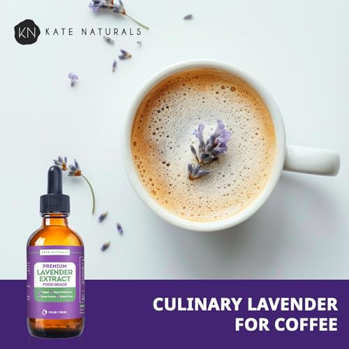 Image 5 of Kate Naturals Lavender Extract for Baking, Drinks, Coffee, Lattes (1oz)