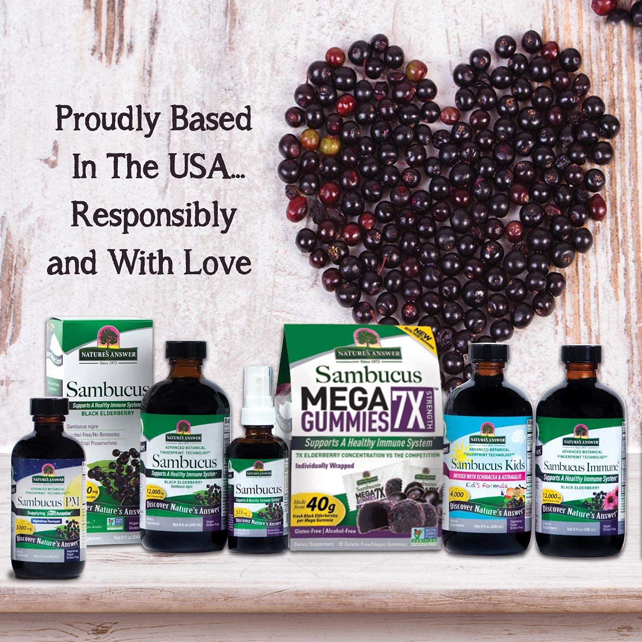 Nature's Answer Sambucus Mega Gummies | 7x More Elderberry Concentration | Alcohol-Free, Gluten-Free, Gelatin-Free, Vegan, Non-GMO & No Preservatives | 30ct Gummies