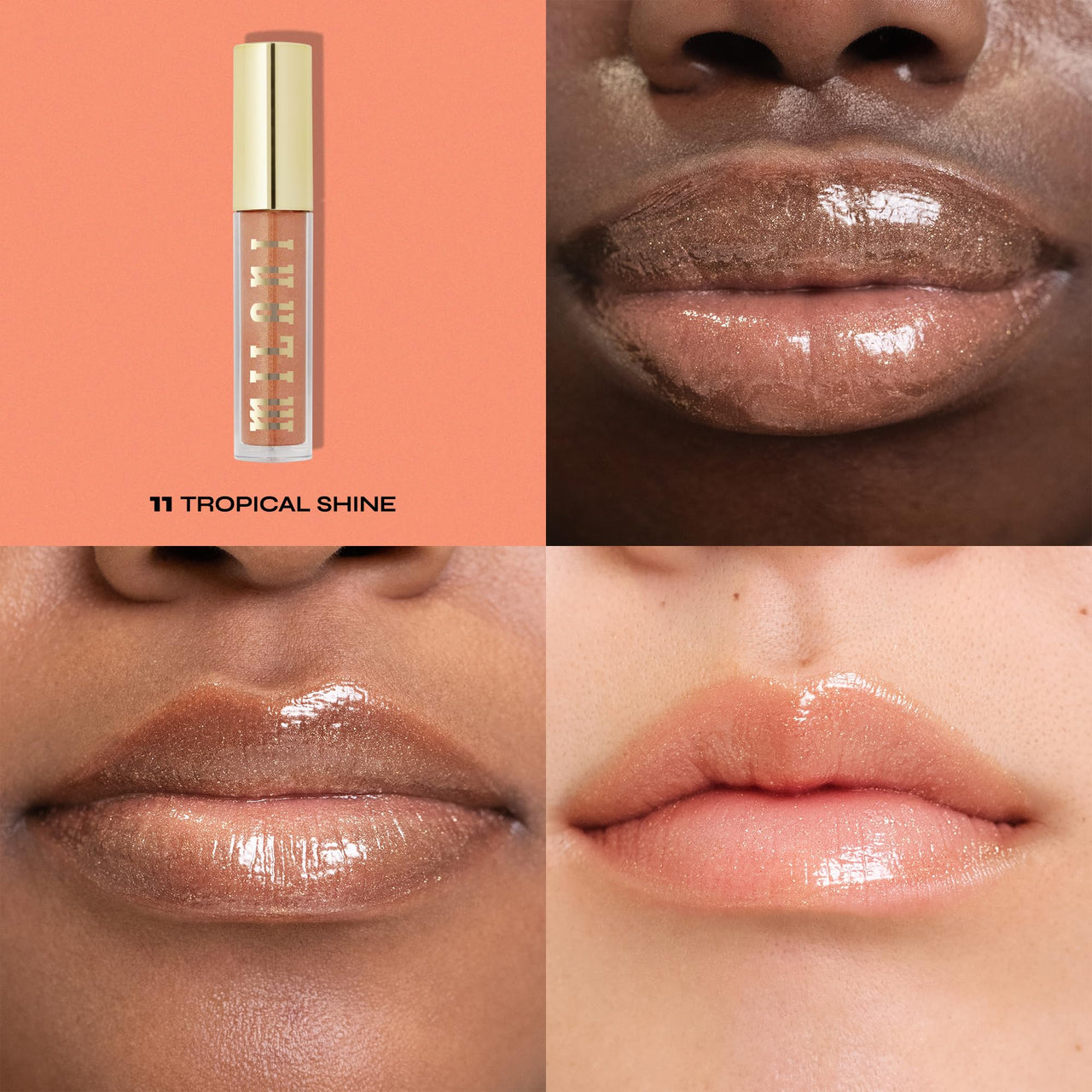 Milani Keep It Full Nourishing Lip Plumper - Tropical Shine (0.13 Fl. Oz.) Cruelty-Free Lip Gloss for Soft, Fuller-Looking Lips