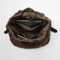 Thumbnail for ODODOS Quilted Backpack 2.0 for Women Lightweight Puffer Hiker Pack Drawstring Padding Travel Gym Bag, Dark Brown