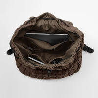 Thumbnail for ODODOS Quilted Backpack 2.0 for Women Lightweight Puffer Hiker Pack Drawstring Padding Travel Gym Bag, Dark Brown
