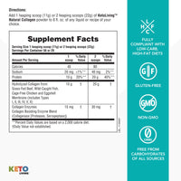Thumbnail for NaturesPlus KetoLiving Natural Collagen, Unflavored - 1.36 lb Tub - Ketogenic Protein Powder - Supports Immune & Gut Health, Joint Mobility & Hair, Skin & Nails - Gluten-Free, Non-GMO - 28 Servings