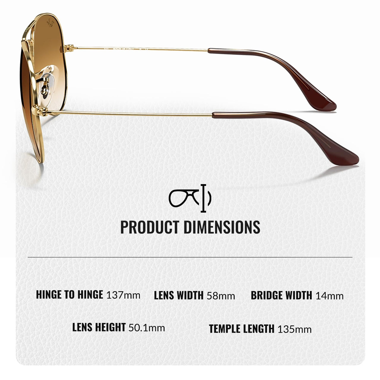 Ray-Ban RB3025 Classic Gradient Aviator Shape Sunglasses With Eyewear Kit Bundle - Adjustable Nose Pads - Ideal Formal and Casual Wear Retro Sunglasses