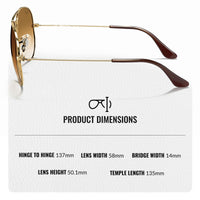 Thumbnail for Ray-Ban RB3025 Classic Gradient Aviator Shape Sunglasses With Eyewear Kit Bundle - Adjustable Nose Pads - Ideal Formal and Casual Wear Retro Sunglasses