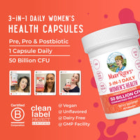 Thumbnail for MaryRuth's 3-in-1 Daily Health Probiotics for Women | Hormone Support & Gut Health Supplement for Women | Women’s Probiotic | 50 Billion CFU | Vegan | 30 ct