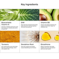 Thumbnail for CLEARSTEM - MINDBODYSKIN Hormonal Acne Supplement (No 5-HTP) - Natural DIM Supplement - Skin Care Vitamins - Hormone Balance, Antioxidants - Gluten Free, Cruelty Free - 30 Servings, 90 Capsules