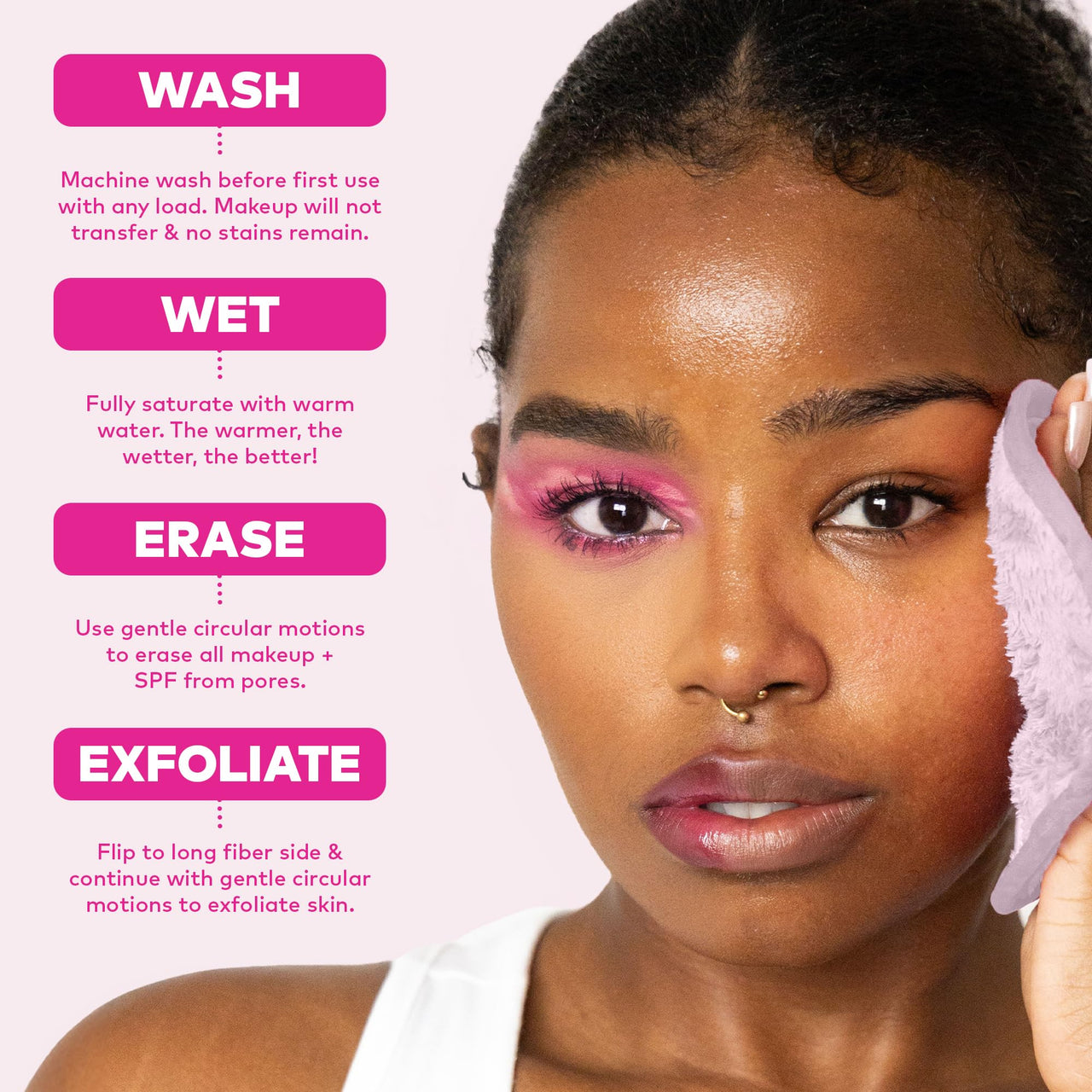 The Original MakeUp Eraser PRO, Effortlessly Remove All Makeup Using Only Water, Including Waterproof Mascara, Eyeliner, Foundation, Lipstick, Sunscreen,and More! Silver Infused, 1ct.