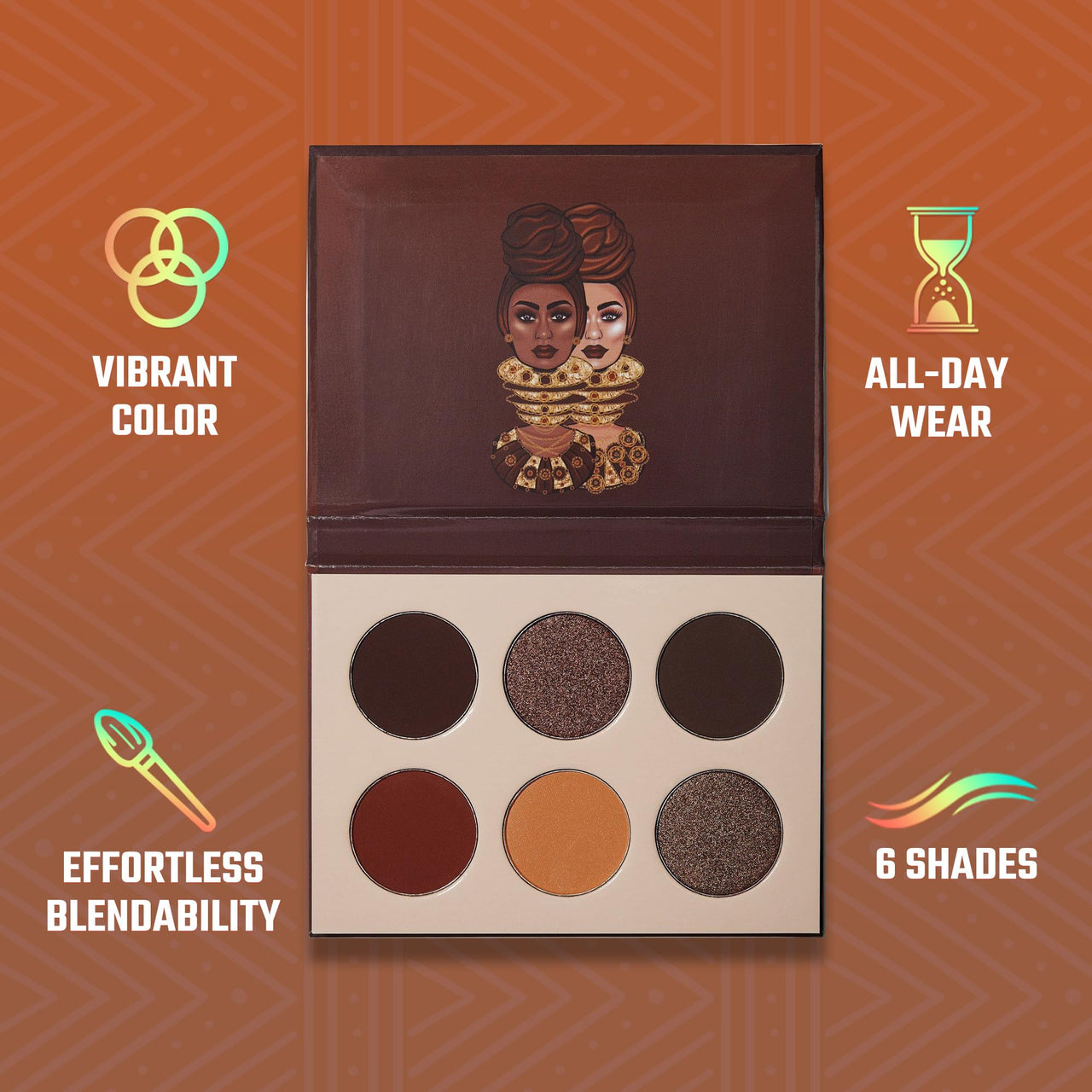 Juvia's Place Palette The Chocolates - Tan, Auburn, Shades of 6, Rich Dark Chocolate Palette, Professional Eye Makeup, Pigmented, Makeup Palette for Eye Color & Shine