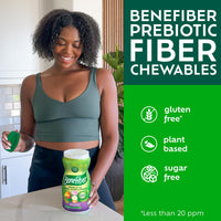 Thumbnail for Benefiber Chewable Prebiotic Fiber Supplement Tablets for Digestive Health, Assorted Fruit Flavors - 100 Count