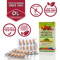 Thumbnail for Olympian Labs Complete Prebiotic and Probiotic Supplement - 25 Billion Live Shelf Stable Cultures - 30 Vegetarian Capsules, Helps Restore the Natural Balance Within the Digestive Tract.