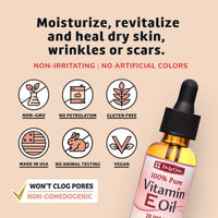 Thumbnail for De La Cruz Vitamin E Cream for Face and Neck + 100% Pure Vitamin E Oil for Face (28000 IU) - Hydrating & Moisturizing Skincare Bundle - Made in USA