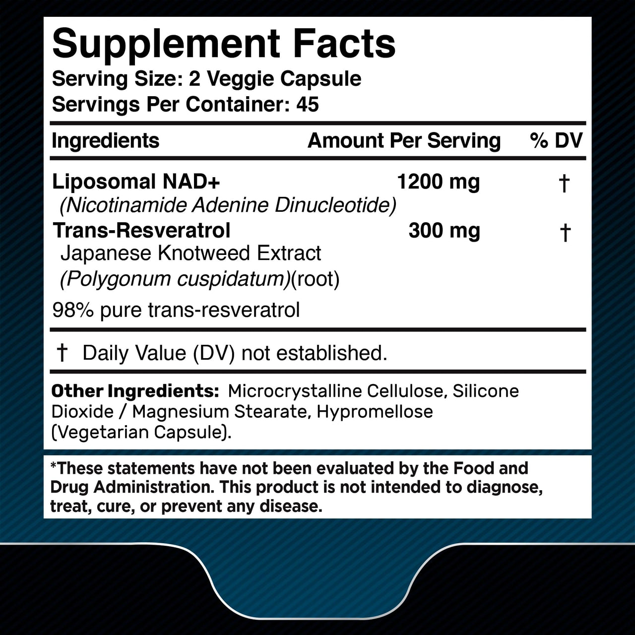 WELLNESS LABSRX Liposomal NAD Supplement, 1500mg - USA Made, NAD Resveratrol Supplement for Women and Men, NAD+ Support Cellular Health, Energy & Anti Aging - 90 Count