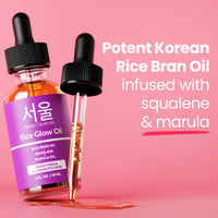 Thumbnail for SeoulCeuticals Rice Bran Oil for Skin - Korean Skin Care Facial Glow Oil With Squalane & Vitamin E - Cruelty Free K Beauty Skincare 1oz