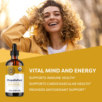 Thumbnail for Vimergy PropolisPure® – Supports Immune and Respiratory Health* – Benefits Oral Health* – USDA Certified Organic, Kosher, Paleo-Friendly, Gluten-Free – 115 mL (57 Servings)