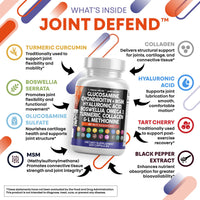 Thumbnail for Clean Nutraceuticals Glucosamine 1500mg Chondroitin 1200mg MSM with Turmeric Curcumin, Collagen, Hyaluronic Acid, Omega 3 – Joint Health Supplement for Men & Women – Joint Complex – 120 Count