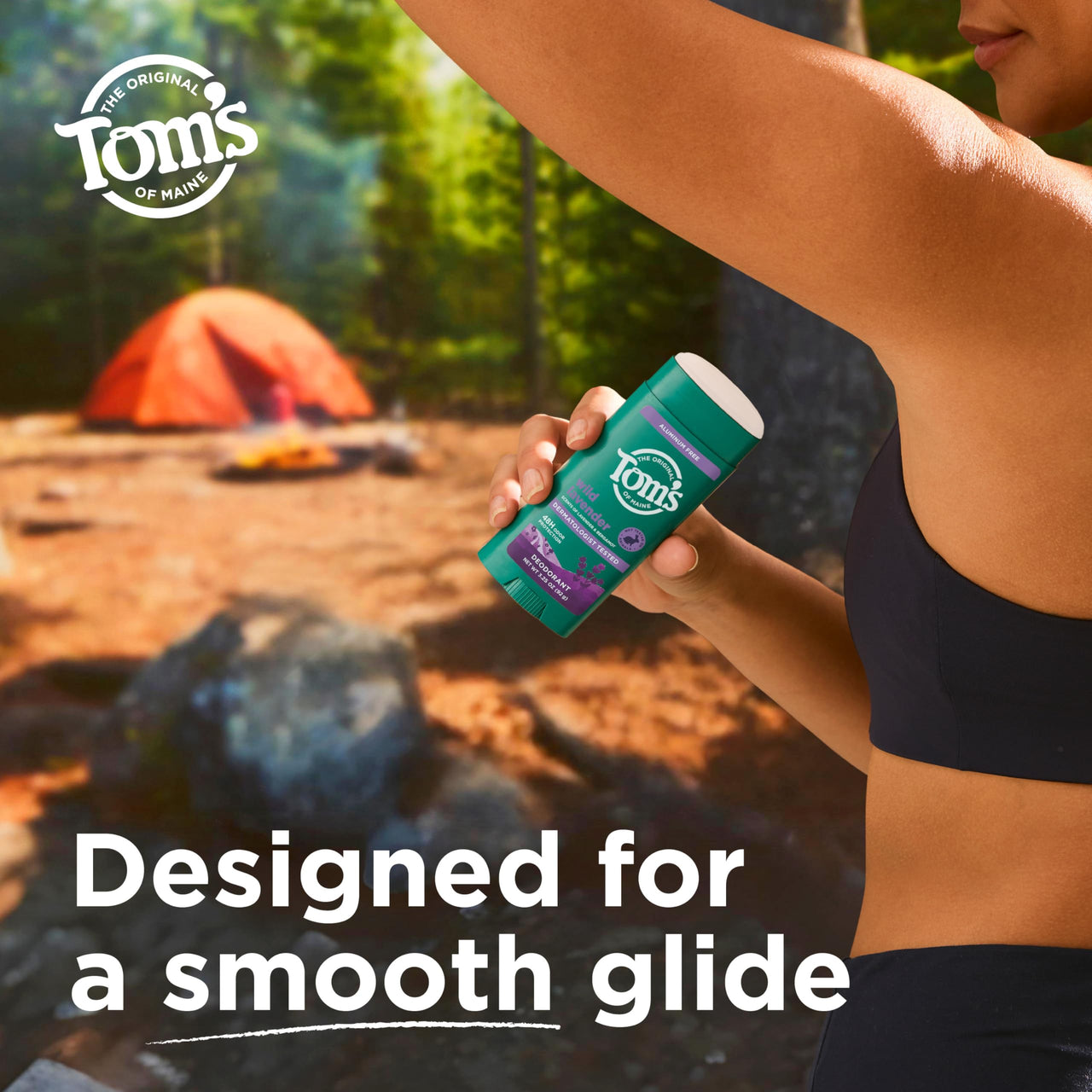 Tom’s of Maine Wild Lavender Natural Deodorant for Men and Women, Aluminum Free, No Artificial Fragrances, Dyes, or Preservatives, Baking Soda Free, 48-Hour Odor Protection, 3.25 oz (2 Pack)