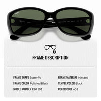 Thumbnail for Ray-Ban RB4101 Jackie Ohh Butterfly Shape Sunglasses With Eyewear Kit Bundle - High Bridge Fit - Ideal Formal and Casual Eyewear - Beach Sunglasses