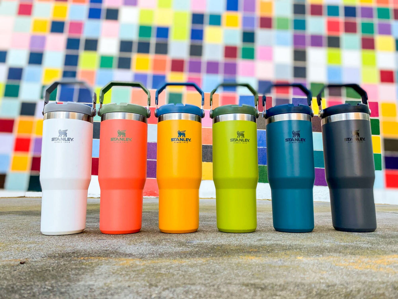 Stanley IceFlow Flip Straw Tumbler with Handle 30 oz | Twist On Lid and Flip Up Straw | Leak Resistant Water Bottle | Insulated Stainless Steel |BPA-Free | Polar