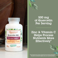 Thumbnail for Quantum Health Quercetin+ 500mg Powerful Immune Support Supplement with Zinc 11 mg & Vitamin C 100 mg - Seasonal Immunity Boost, Respiratory Health & Gut Support Complex for Women & Men - 90 Capsules