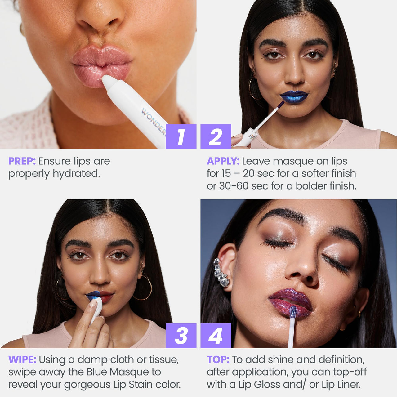 Wonderskin Wonder Blading Lip Stain Peel Off Masque - Long Lasting, Waterproof and Transfer Proof Nude Lip Tint, Matte Finish Peel Off Makeup (XOXO Masque)