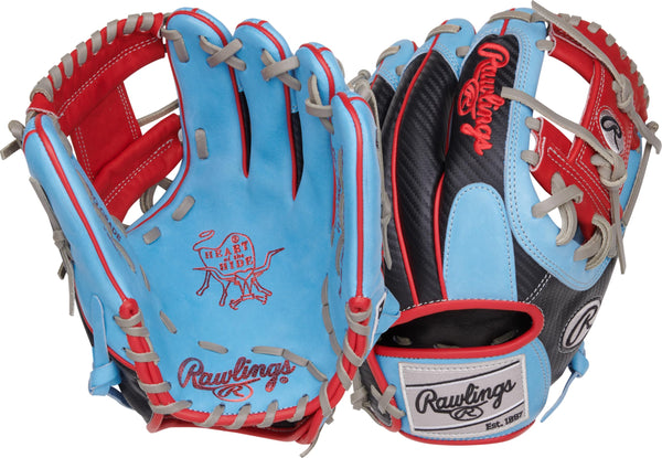 Rawlings | Heart of The Hide Series Baseball Glove | 11.5' | RHT | Hypershell - Pro I Web | Columbia Blue