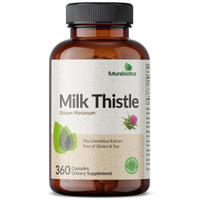Thumbnail for Futurebiotics Milk Thistle Silymarin Marianum & Dandelion Extract Liver Health Support, Antioxidant Support, Detox, 360 Capsules
