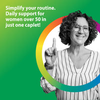 Thumbnail for Rainbow Light Womens One + Multivitamin 50 Plus | 60 Caplets | Supports Menopause | Real Food Nutrients, Digestive Enzymes & Probiotics