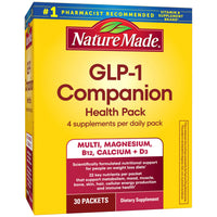 Thumbnail for Nature Made GLP-1 Companion Health Pack, Multivitamin for Women and Men, Magnesium, Calcium, Vitamin D & B12, Nutritional Support for Weight Loss Diets, 30 Packets