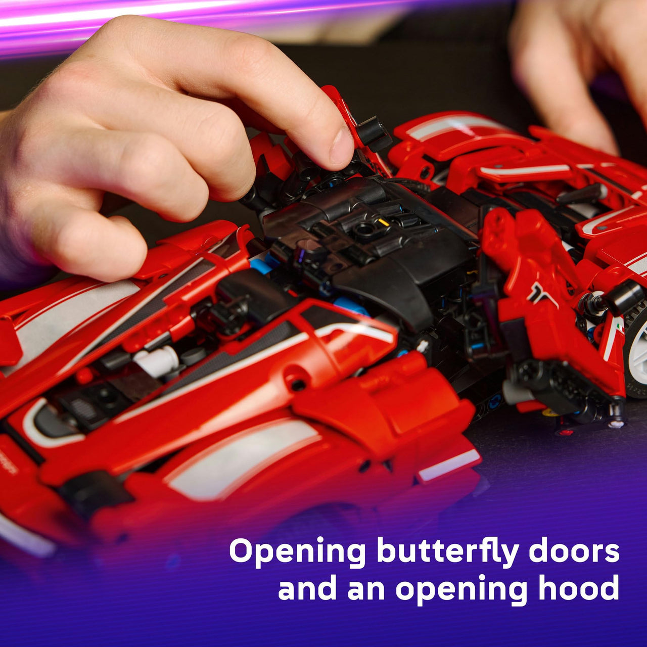 LEGO Technic Ferrari FXX K, 42212, Toy, Building Blocks, Birthday, Present, Vehicles, Cars, Mini Cars, Figures, Goods, for Boys, Girls, Children, Ages 10, 11, 12, Elementary School Students