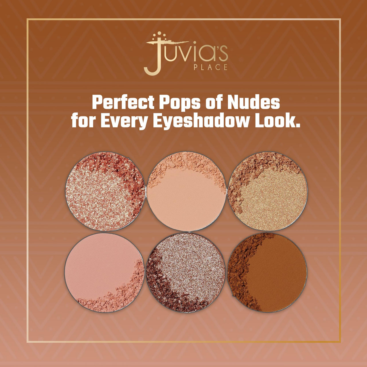 Juvia's Place Palette The Nudes - Neutral Hues, Blush, Sand, & Shimmer, Professional Eye Makeup, Pigmented Palette for Eye Color & Shine, Pressed, Shades of 6