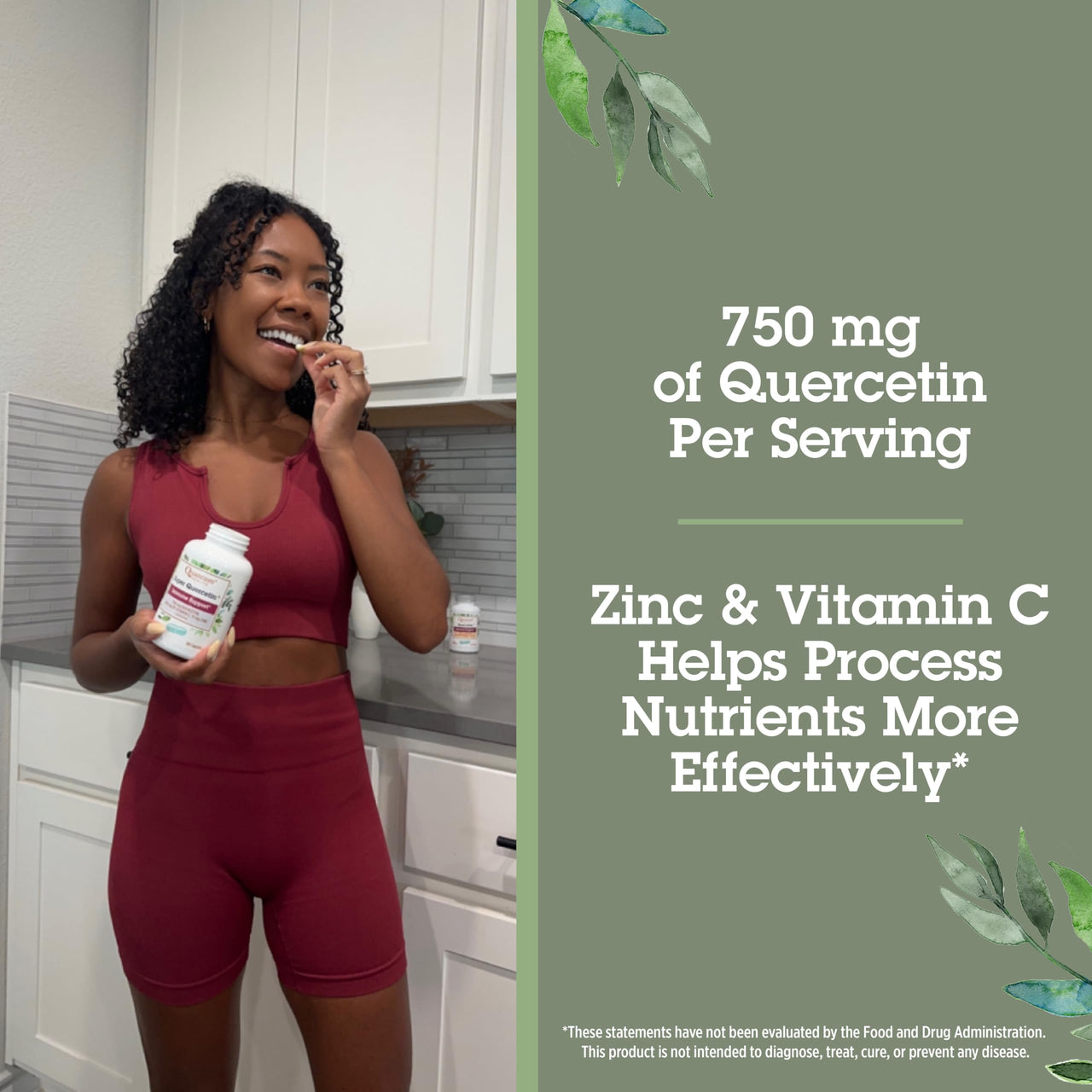 Quantum Health Quercetin+ 750mg Powerful Immune Support Supplement + Zinc 11mg & Vitamin C 200mg Seasonal Immunity Boost Respiratory Health & Gut Support Complex for Women & Men - 180 Capsules