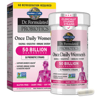 Thumbnail for Garden of Life Once Daily Dr. Formulated Probiotics for Women 50 Billion CFU 16 Probiotic Strains with Organic Prebiotics for Digestive, Vaginal & Immune Health, Dairy Free, Shelf Stable 30 Capsules