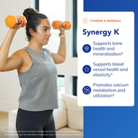 Thumbnail for Pure Encapsulations Synergy K - with Vitamin K1, K2 & D3 - Supports Bones, Blood Vessels, Vascular Elasticity & Calcium Utilization* - Includes Cholecalciferol - Gluten Free & Non-GMO - 60 Capsules