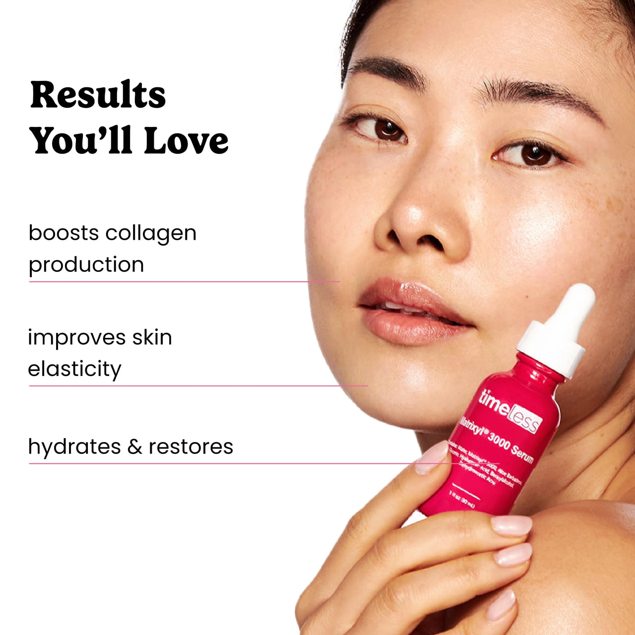 Timeless Skin Care Matrixyl 3000 Serum - Personal Care Face Serum Supports Hydration - with Hyaluronic Acid - Fragrance-Free - for Skin Care - 1 oz (Pack of 2)