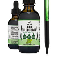 Thumbnail for Chlorophyll Liquid Drops - for Digestion, Gut Health, Energy and Detox - Vegan Safe (Rich, Full Texture and Taste, Not Watered Down), 2oz Peppermint Flavored, by Double Wood