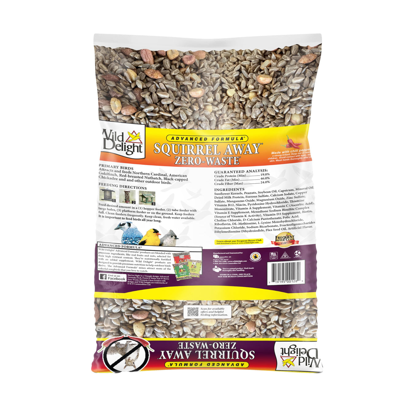 Wild Delight Advanced Formula Squirrel Away Zero Waste Wild Bird Food 5lbs