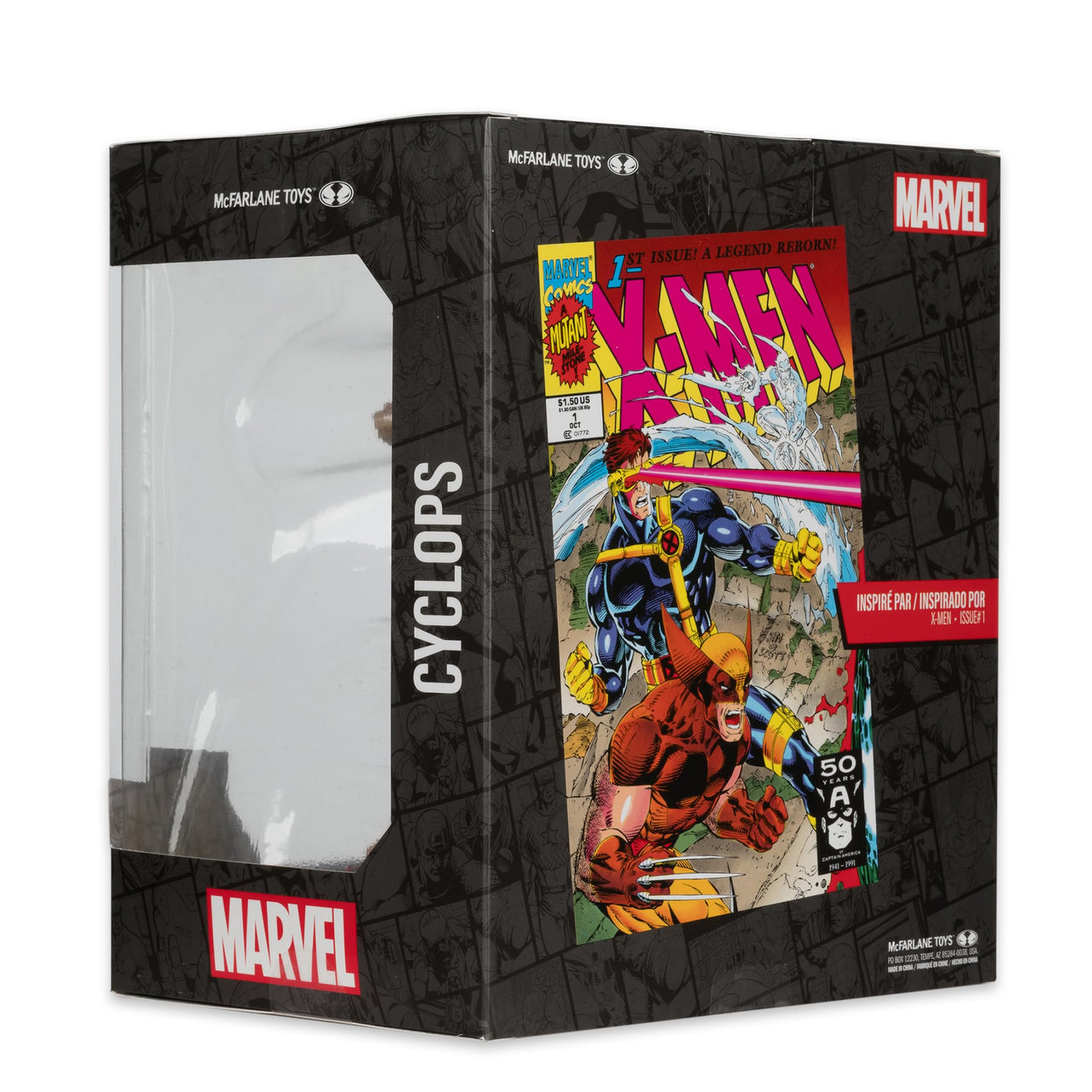 McFarlane Toys - Marvel Cyclops 1:10th Scale Collectible with Scene (X-Men #1)