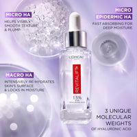 Thumbnail for L'Oreal Paris Revitalift 1.5% Pure Hyaluronic Acid Face Serum, Hydrate & Reduce Wrinkles, Fragrance Free 1.7 oz