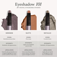 Thumbnail for Julep Eyeshadow 101 Crème to Powder Waterproof Eyeshadow Stick Duo, Sand Shimmer and Smoky Tawny Matte