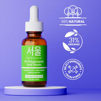 Thumbnail for SeoulCeuticals Organic Polyglutamic Acid Serum - Korean Skin Care + Hyaluronic Acid + Centella Asiatica - K Beauty Anti Aging - Healthy Glowing Skin 1oz
