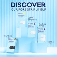 Thumbnail for Bioré Charcoal Deep Cleansing Pore Strips for Men, Nose Strips for Blackhead Removal on Oily Skin, Features C-Bond Technology with Instant Pore Unclogging, 6 Count
