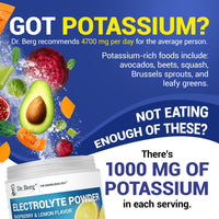 Thumbnail for Dr. Berg Zero Sugar Hydration Keto Electrolyte Powder - Enhanced w/ 1000 mg of Potassium & Real Pink Himalayan Salt (NOT Table Salt) - Raspberry & Lemon Flavor Hydration Drink Supplement - 50 Servings
