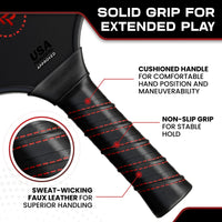 Thumbnail for Precision Pro Premium T700 Carbon Fiber Pickleball Paddle- 14mm Pickleball Paddles Set of 2 w/Unique Design Handles & Indoor Outdoor Pickleball Balls - Comfortable Pickleball Paddle Grip, USA Approved